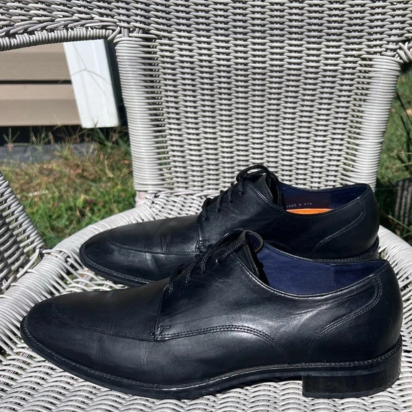 Cole Haan, 11M, Lenox Hill split toe leather oxford, Black C 11627 lace up - Picture 1 of 9